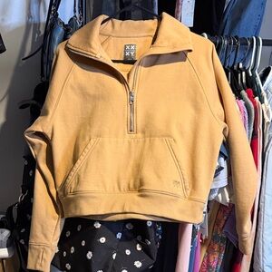Women's Mustard Half-Zip Sweater